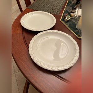 Christian Dior French Country Rose Oyster White Vintage Set of Two